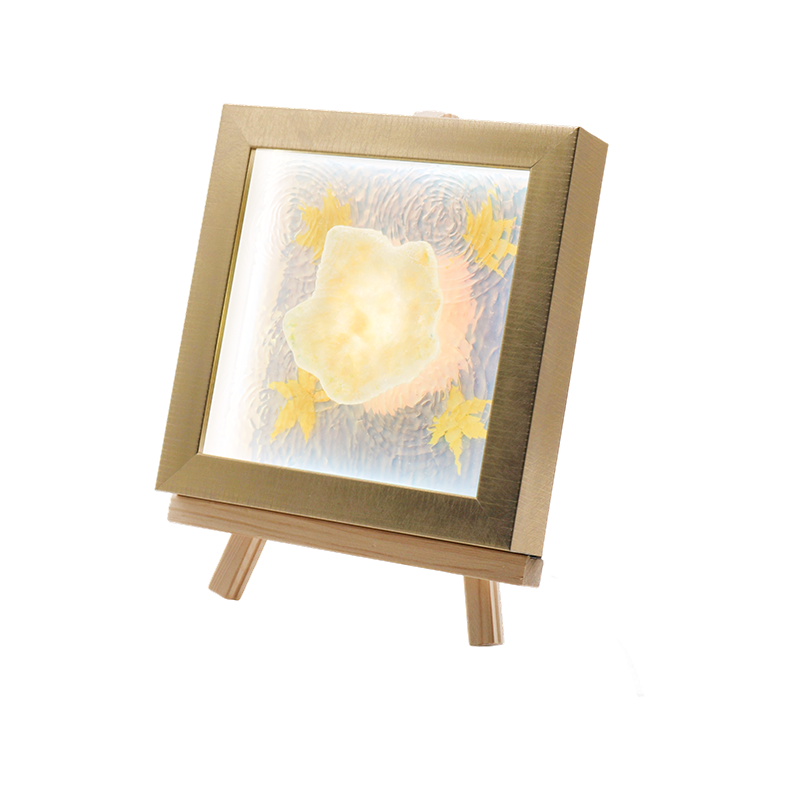 Umelecká lampa simulujúca vodný jantárový javorový list - Maple Shadow Lamp