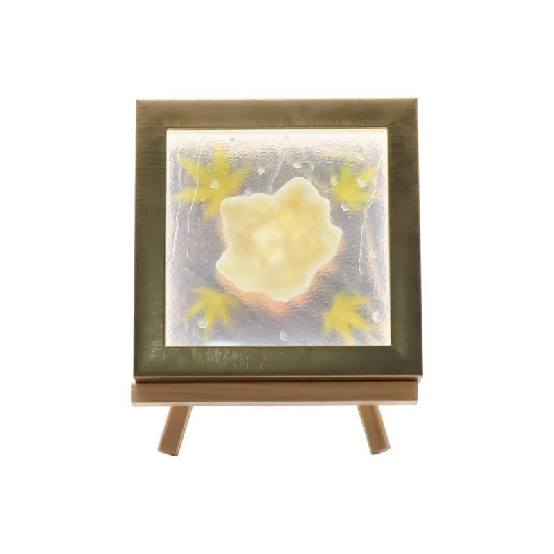 Štvorcové svetlo žlté Maple Leaf Art Light - Maple Frost