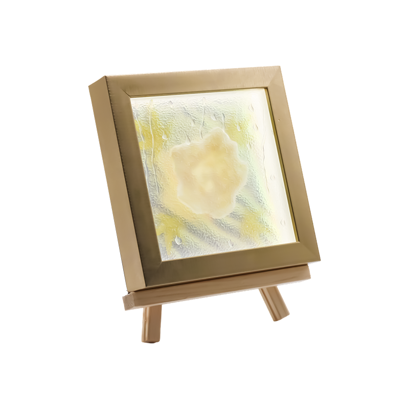 Štvorcové svetlo žlté Maple Leaf Art Light - Maple Frost