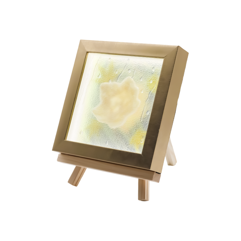 Štvorcové svetlo žlté Maple Leaf Art Light - Maple Frost
