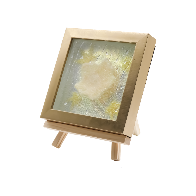 Štvorcové svetlo žlté Maple Leaf Art Light - Maple Frost