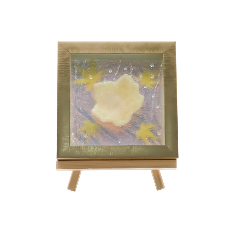 Štvorcové svetlo žlté Maple Leaf Art Light - Maple Frost