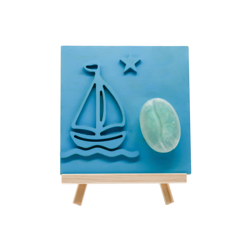 Ocean Color Plachetnica Bamboo Carved Wood Lampa - Sail Shadow Baking