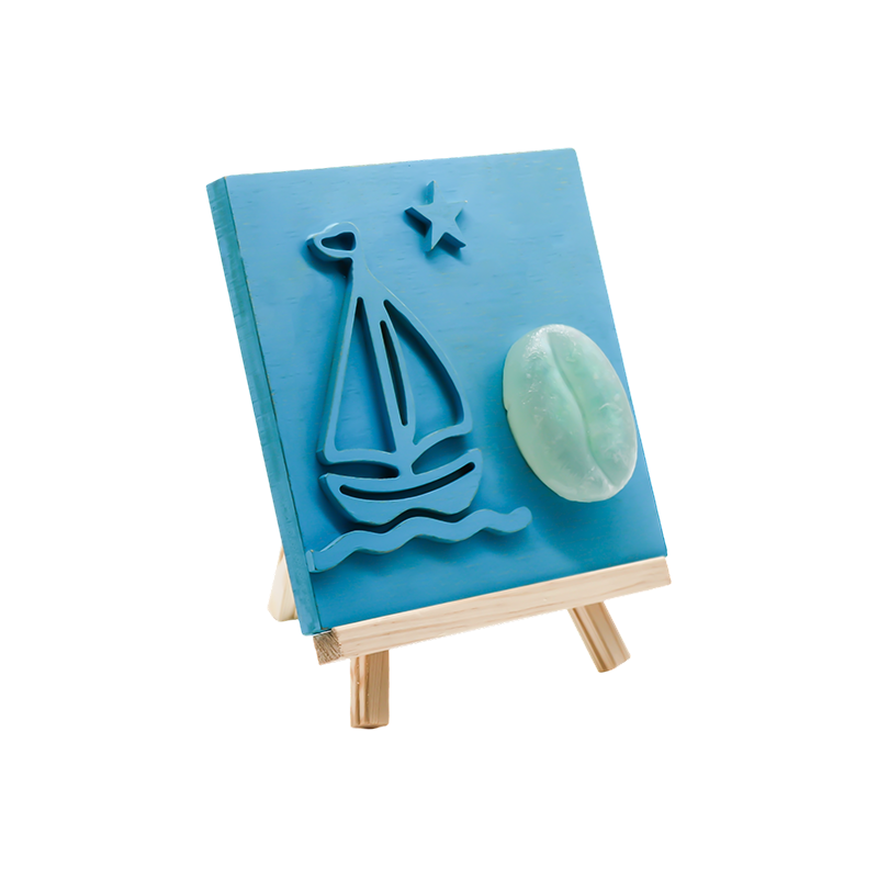 Ocean Color Plachetnica Bamboo Carved Wood Lampa - Sail Shadow Baking