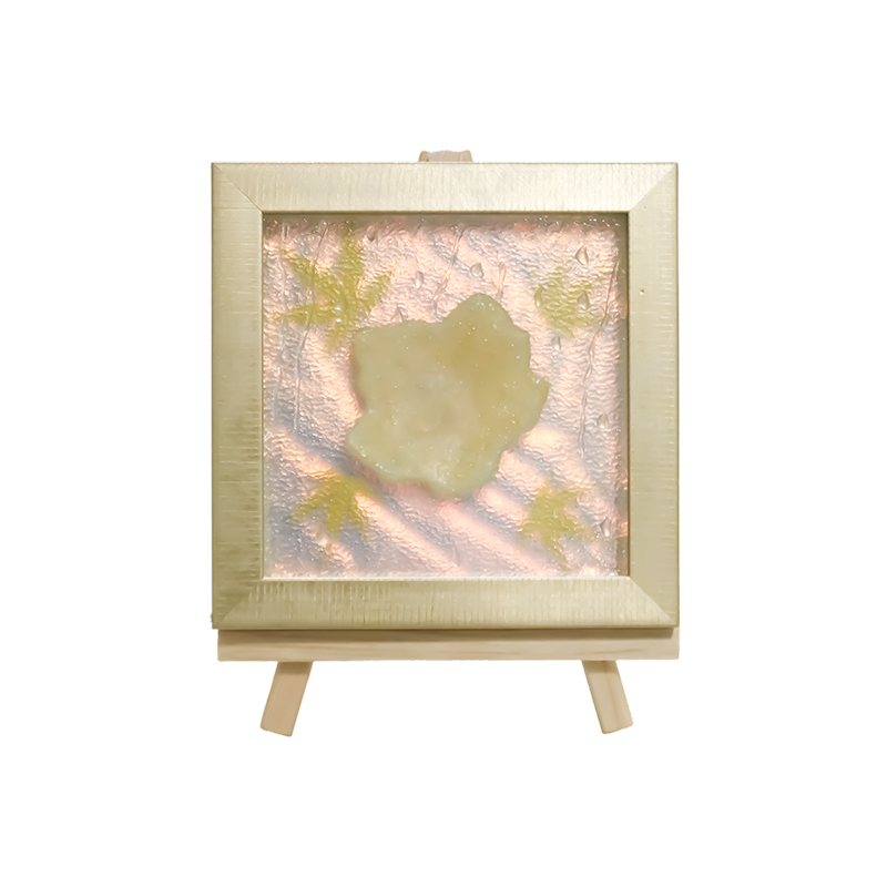 Štvorcové svetlo žlté Maple Leaf Art Light - Maple Frost