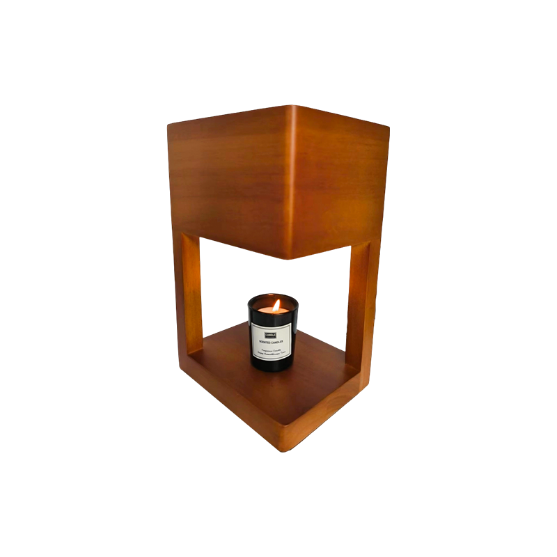 Lampa na sviečku s jednoduchým geometrickým rámom - tichý roh