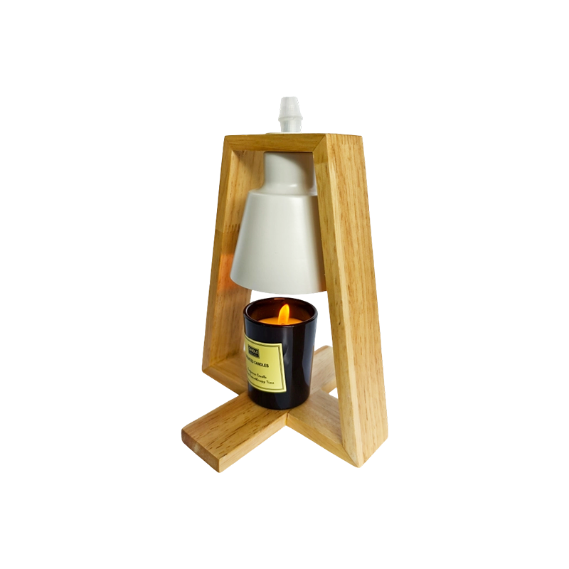 Minimalistická drevená lampa na sviečku - Warm Isle